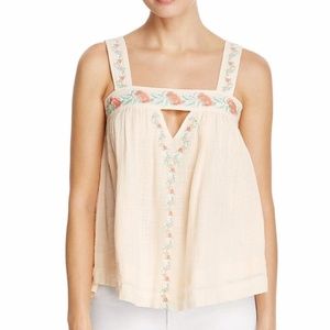 Banjara Womens Casual Top Embroidered Keyhole